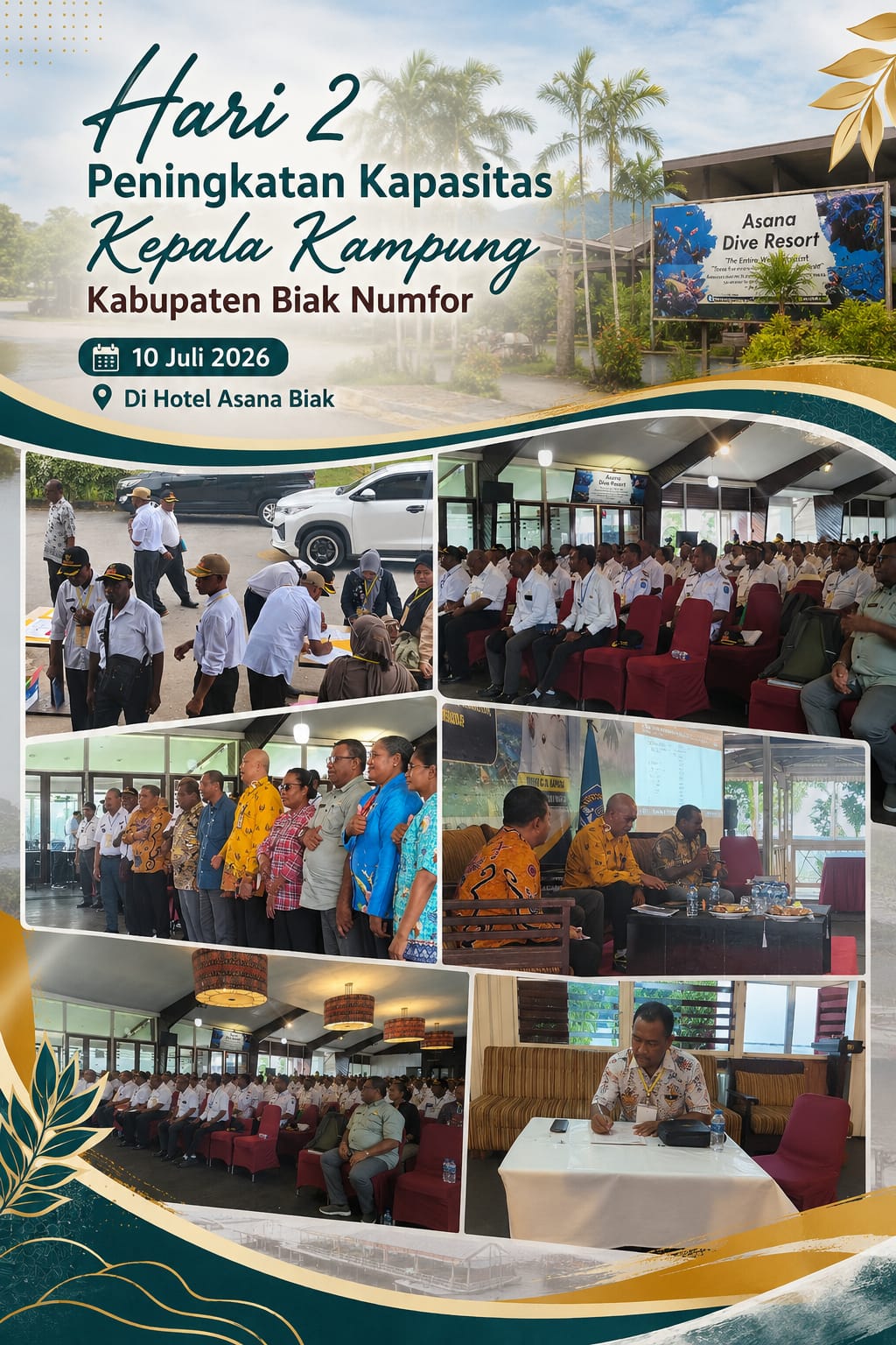 Kegiatan Peningkatan kapasitas kepala Kampung Se kabupaten Biak Numfor Hari kedua
