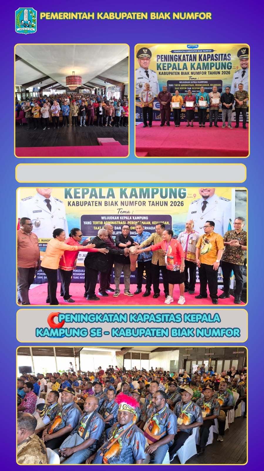 Pemaparan materi  Di Bawah Oleh Kepala Dinas Sosial Kabupaten Biak numfor