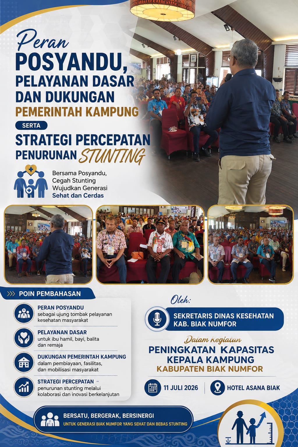 Peran Posyandu Di Pemerintahan Di bawah oleh  Sekertaris Dinas Kesehatan Biak Numfor